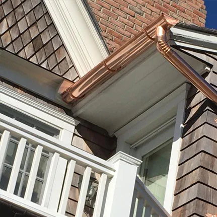 copper gutter installation Glen Cove ny